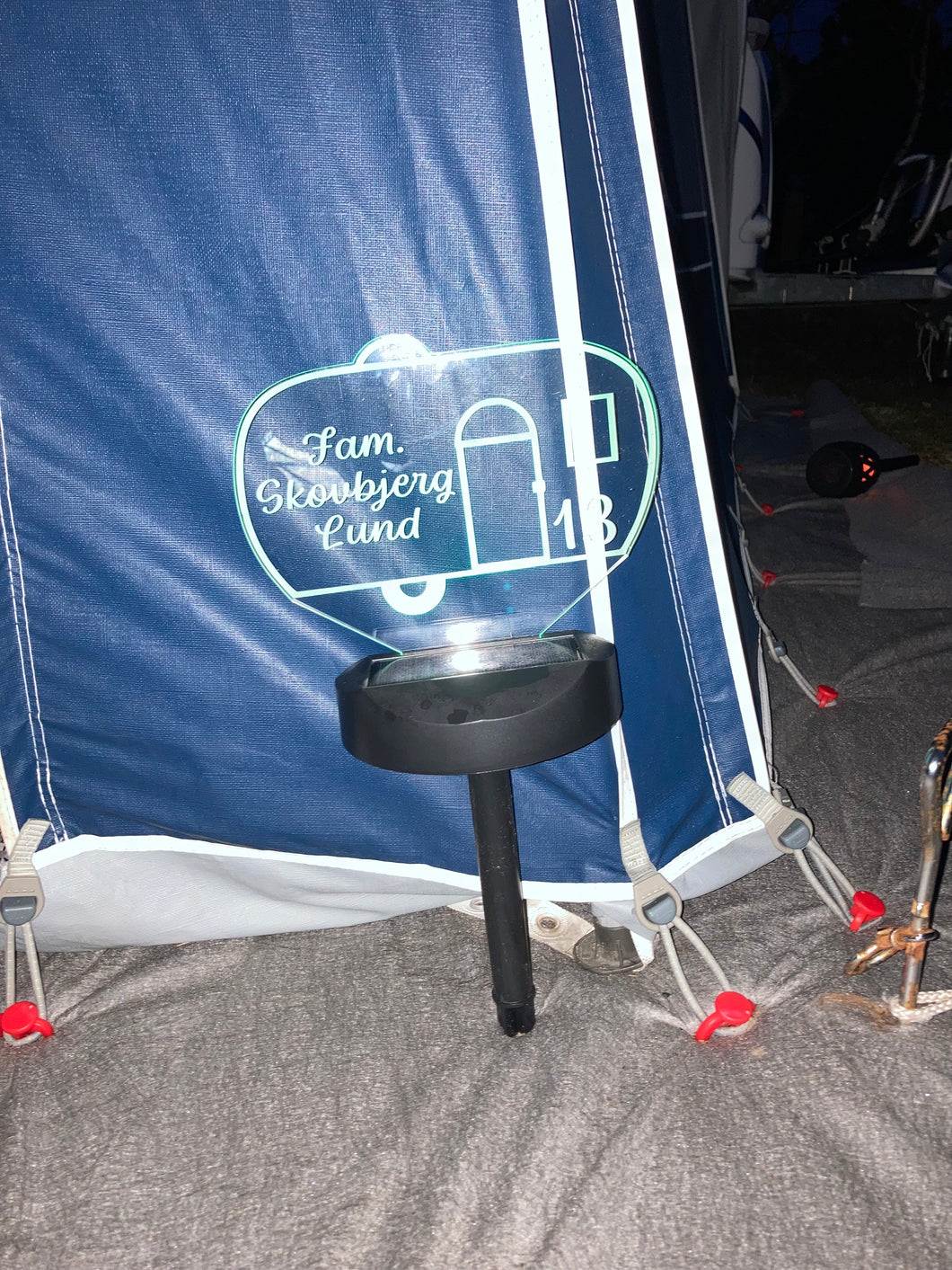 Skilt til Camping