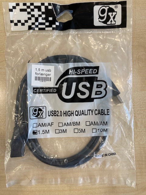 USB Forlængerledning 1.5 meter